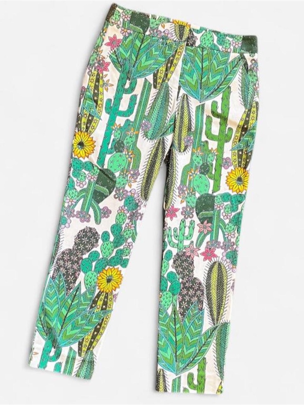 Trina Turk Moss 2 Pants with Cactus Print
Size 00